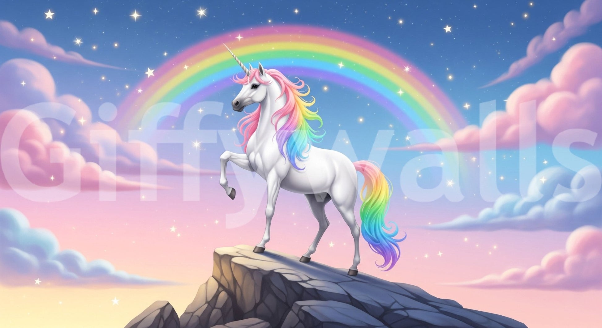 Highland scenery wallpaper with layered silhouettes of mythical heights.