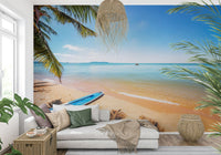 Sophisticated mural for reception area with evening glow theme