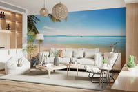 High resolution landscape mural with glowing windows and canals