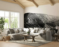 A serene rocky landscape wall mural for your decor.

