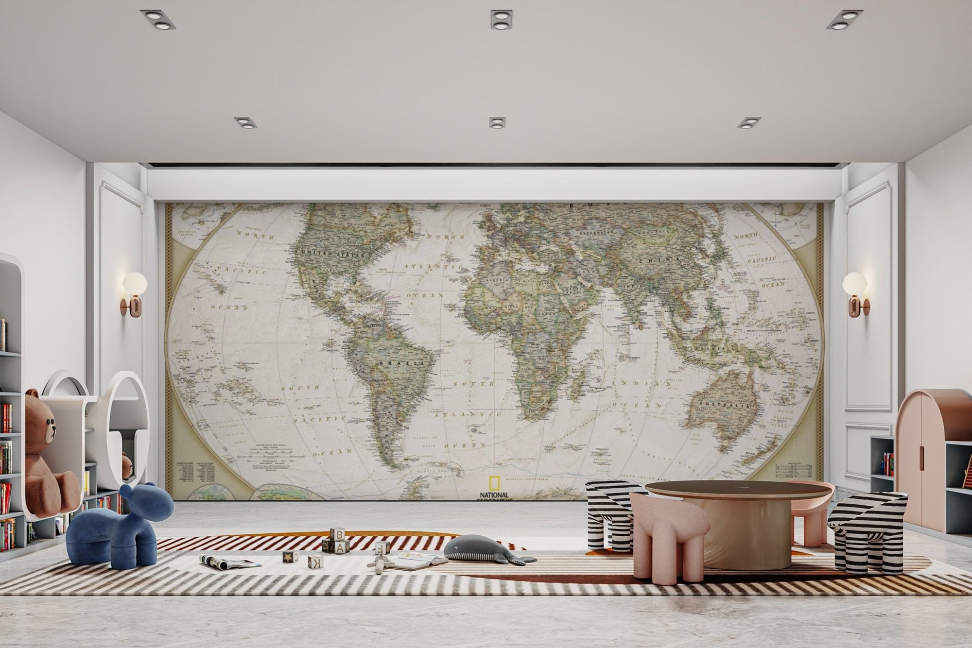 National Geographic world map wallpaper
 D259