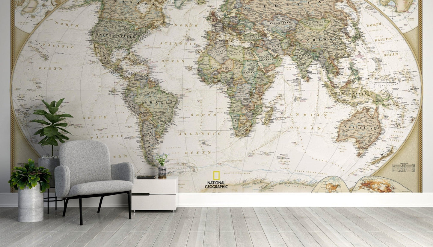 High-resolution world map wallpaper

