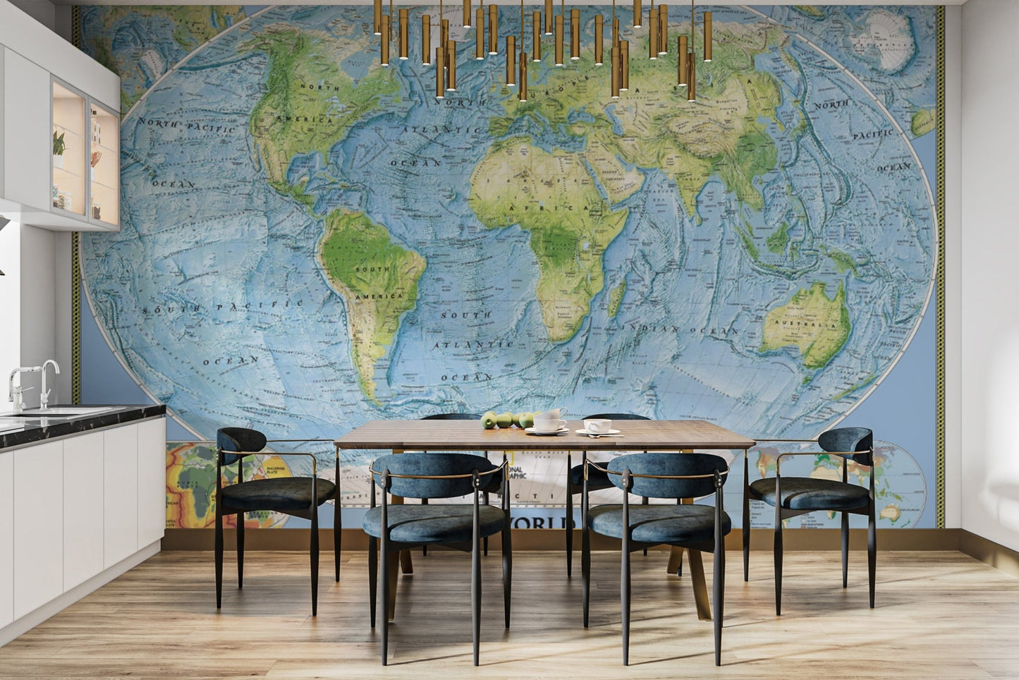 High-resolution world map wallpaper
