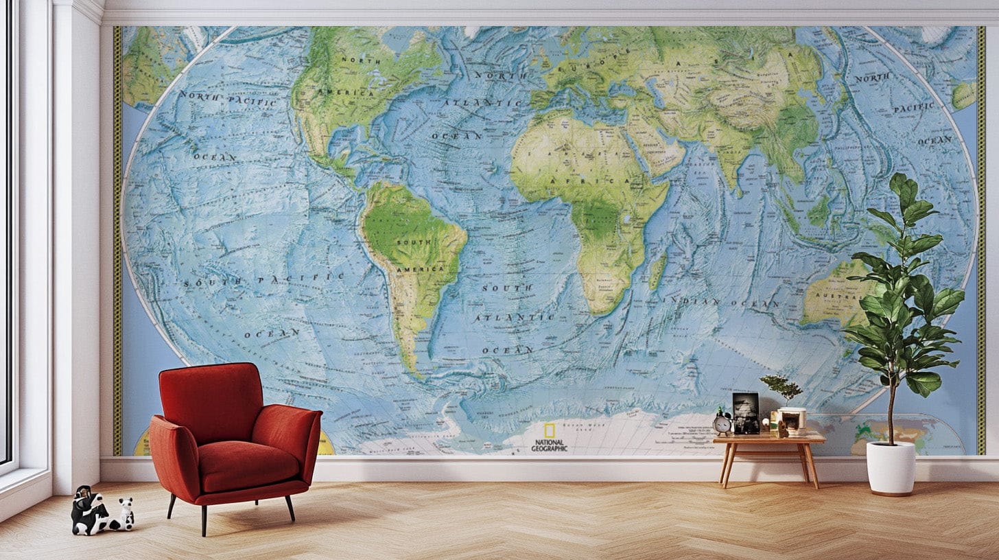 National Geographic world map wallpaper
 D258
