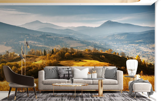 Scenic autumn mountains wallpaper mural A240
