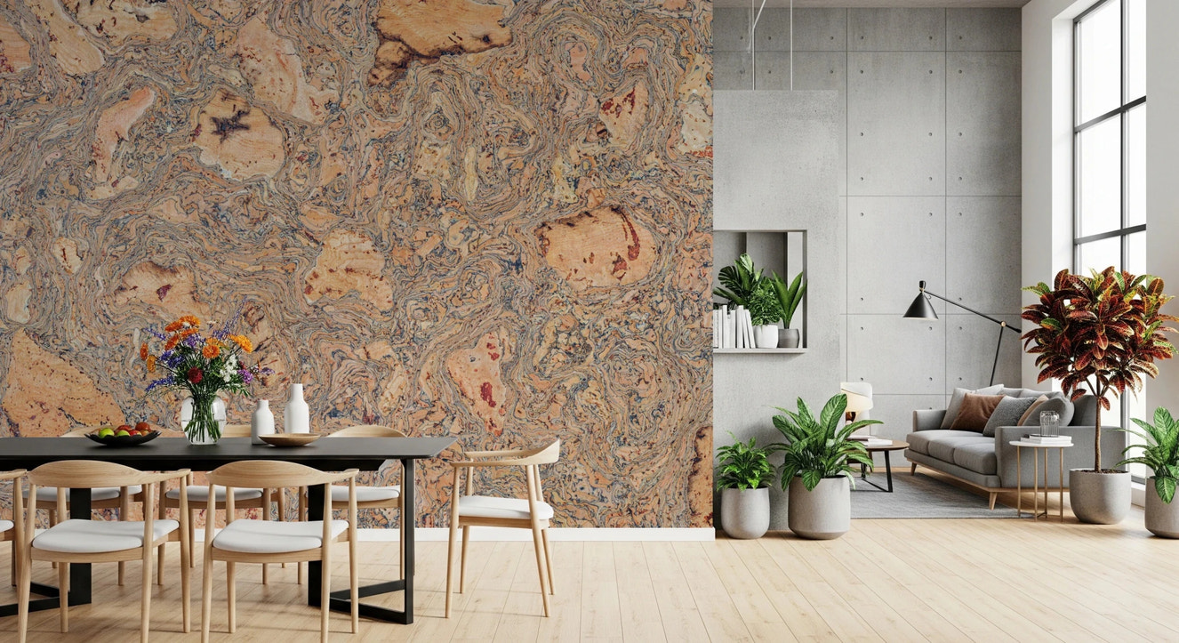 Natural Cork Background Wall Mural
