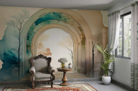 Dreamy natural landscape mural for living rooms

