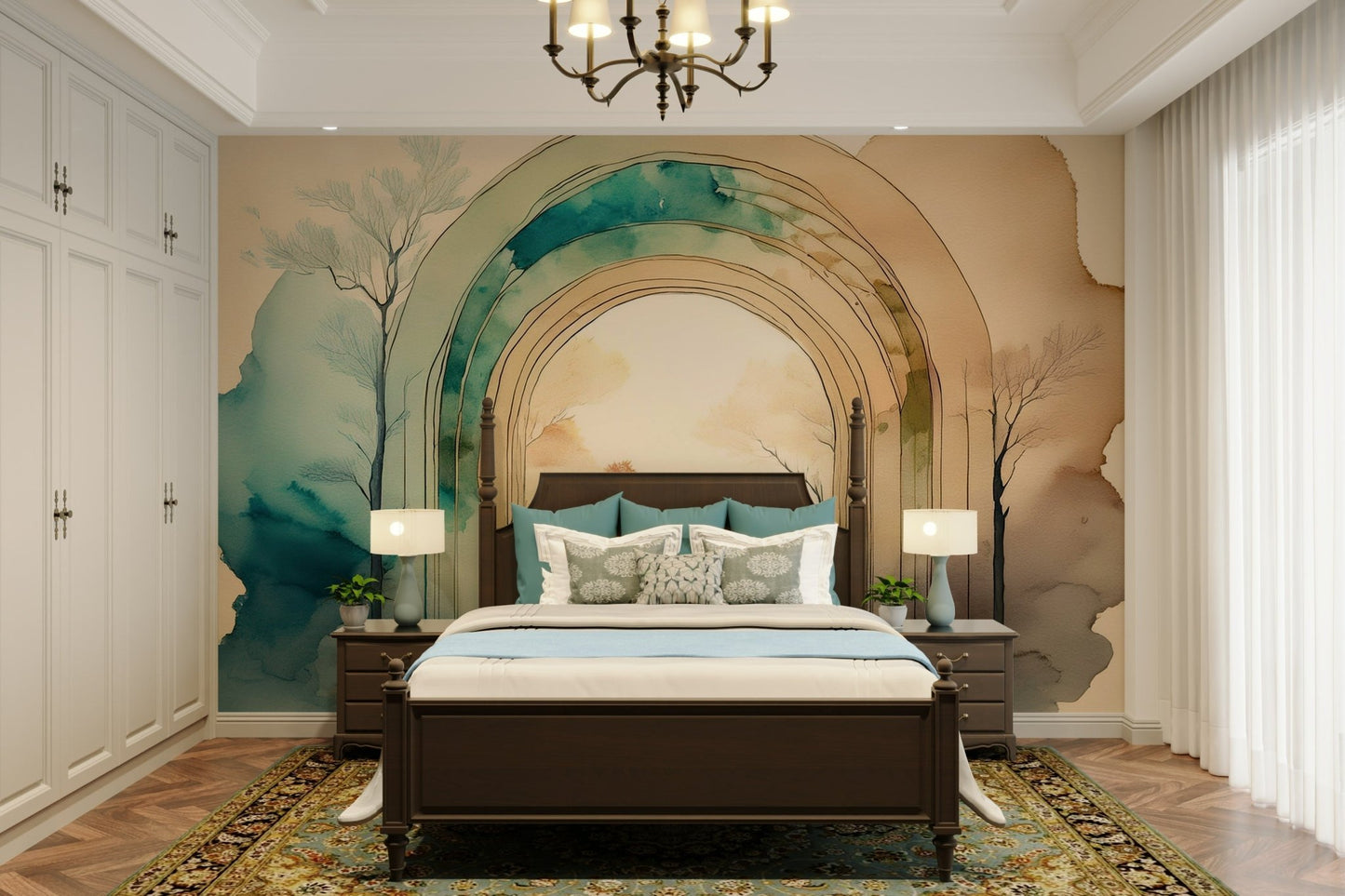 Interior space with Natural Dream Portal wallpaper

