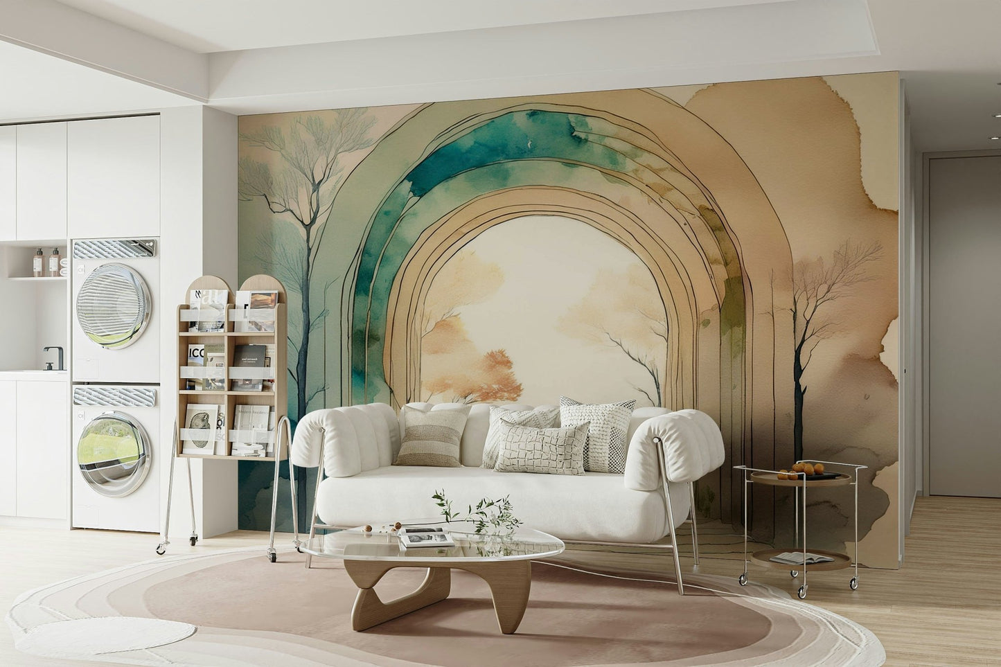 Immersive botanical portal art for home interiors

