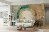 Immersive botanical portal art for home interiors

