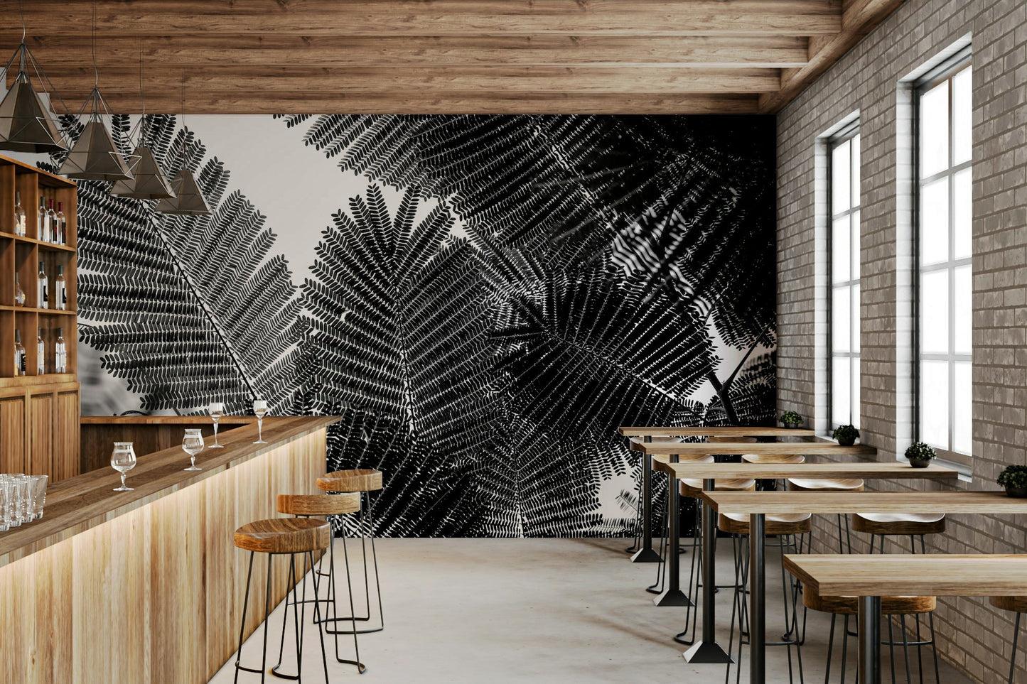 An artistic minimalist shape mural for home decor.

