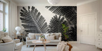 A beautiful modern art wall mural for a living room.

