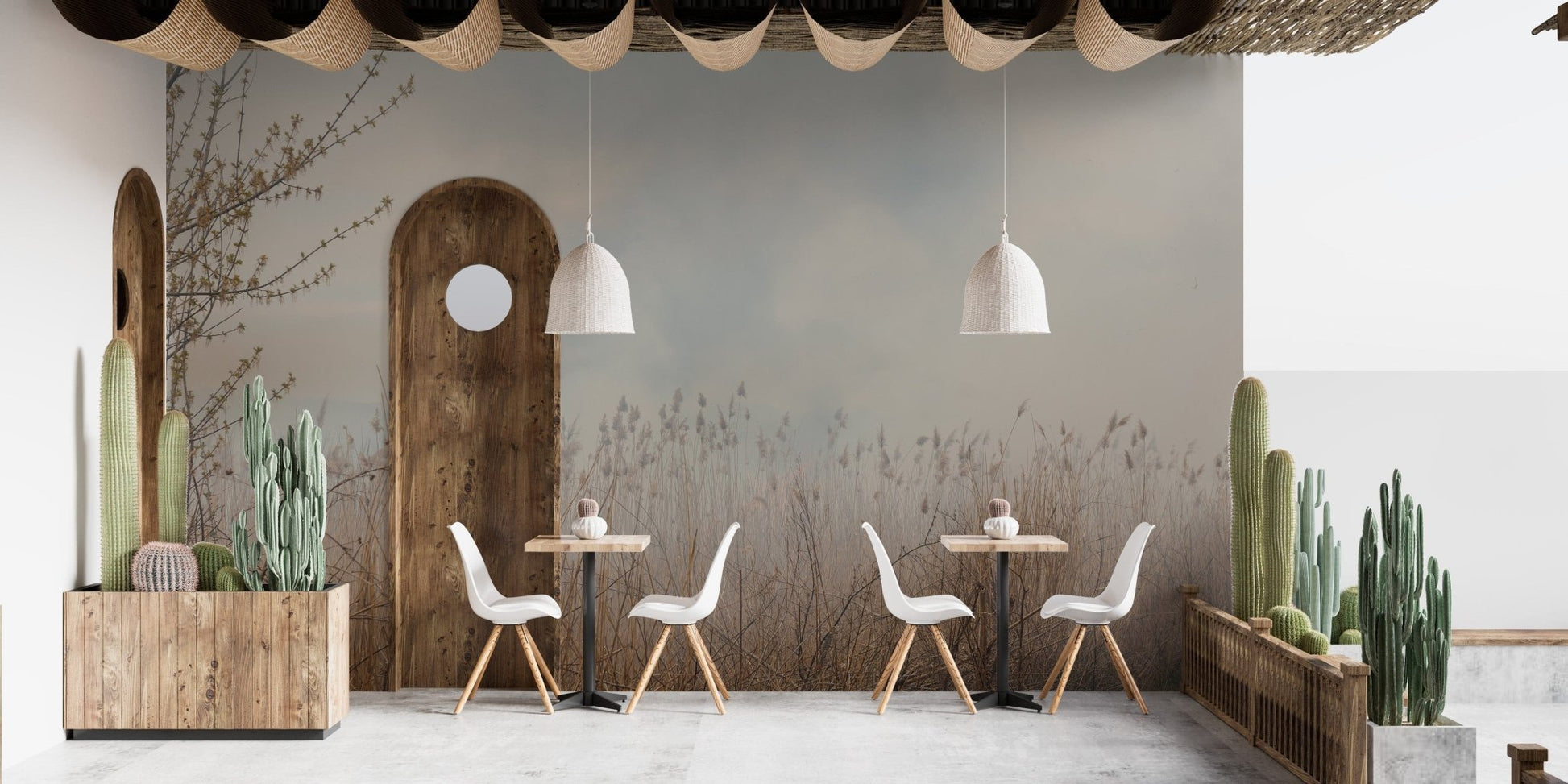 Natural Reeds Wallpaper Murals - Giffywalls A822