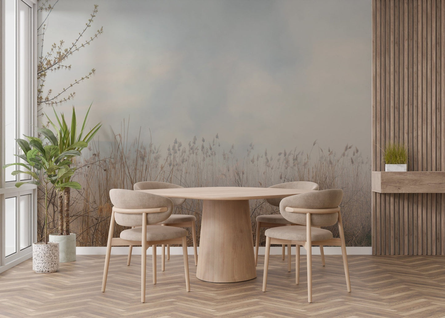 Calm your walls with a reed mural A822