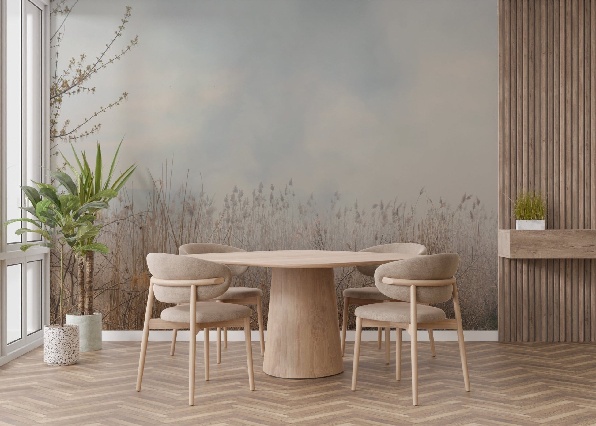 Calm your walls with a reed mural A822