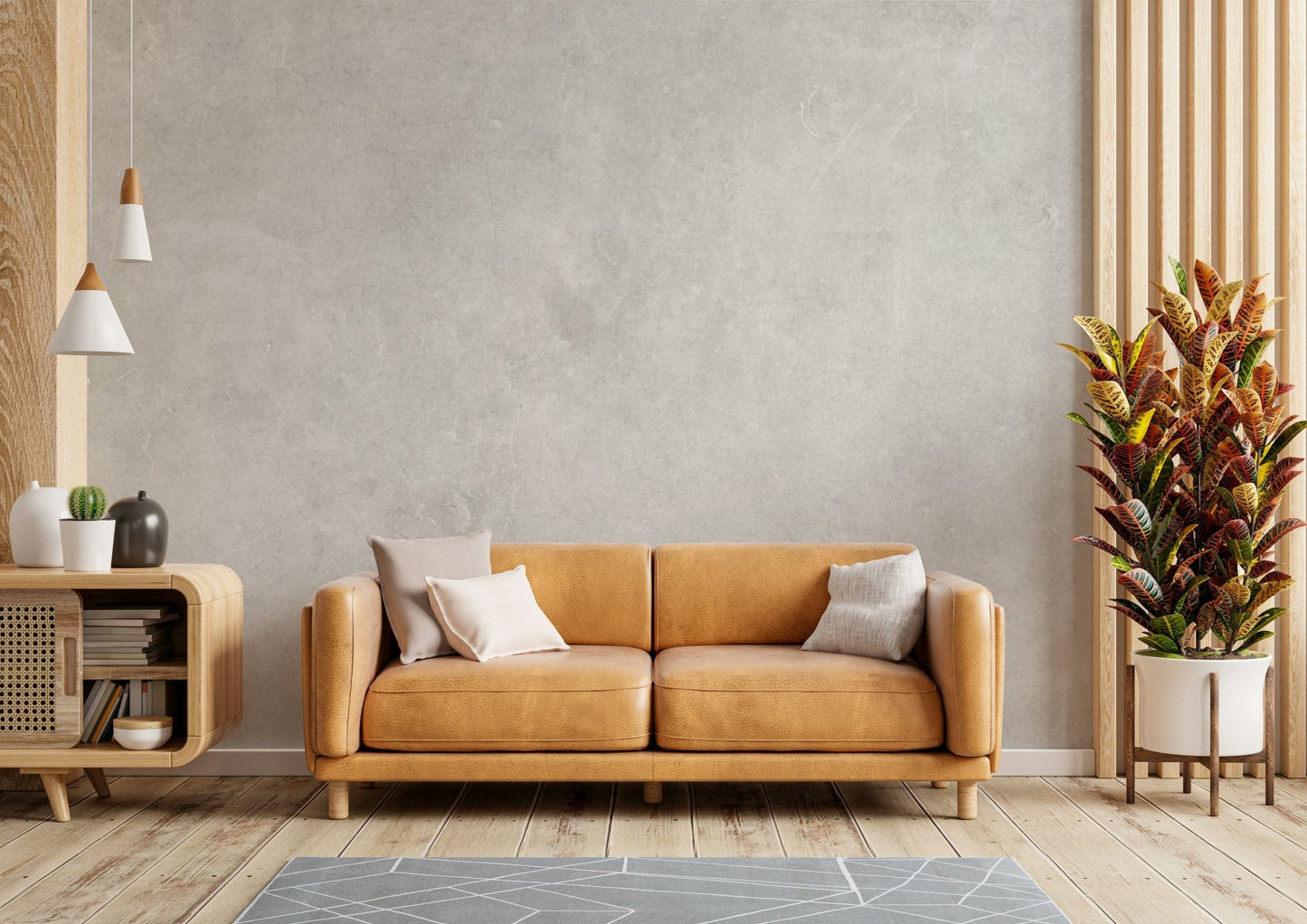 Natural Subtle Concrete Wallpaper Mural