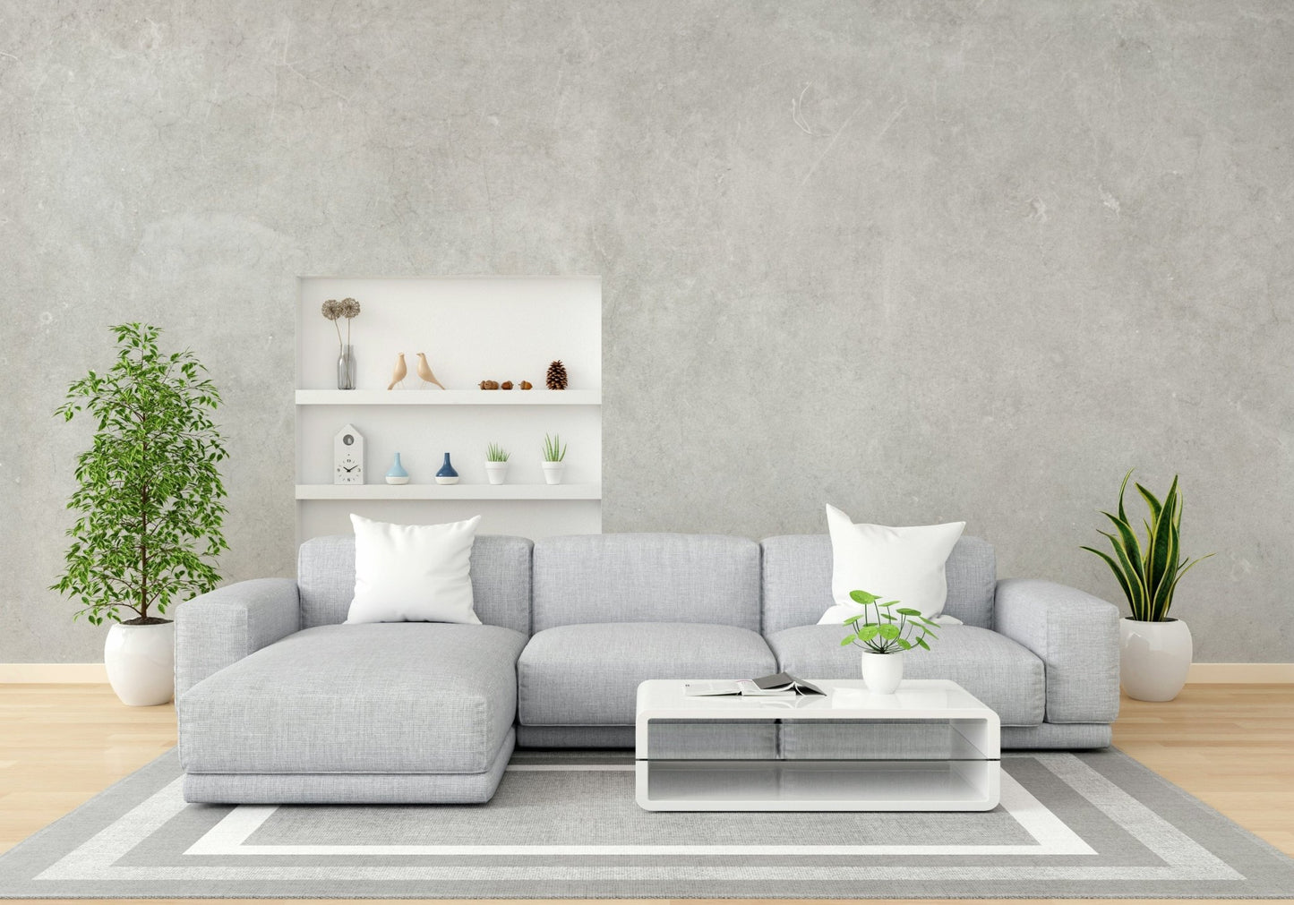 Natural Subtle Concrete Wallpaper Mural