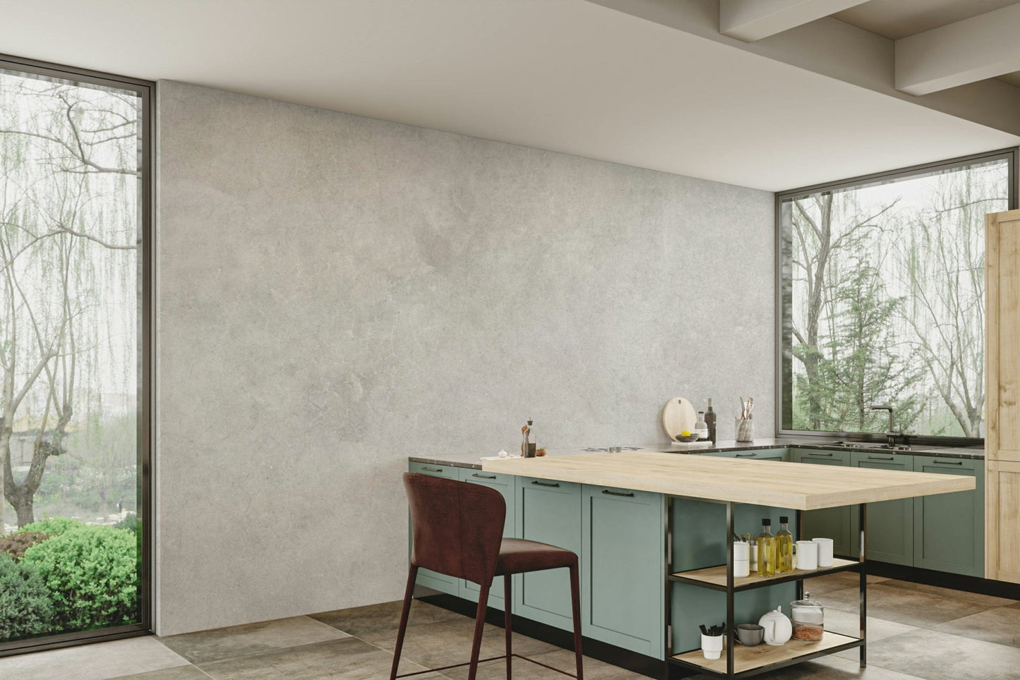 Natural Subtle Concrete Wallpaper Mural