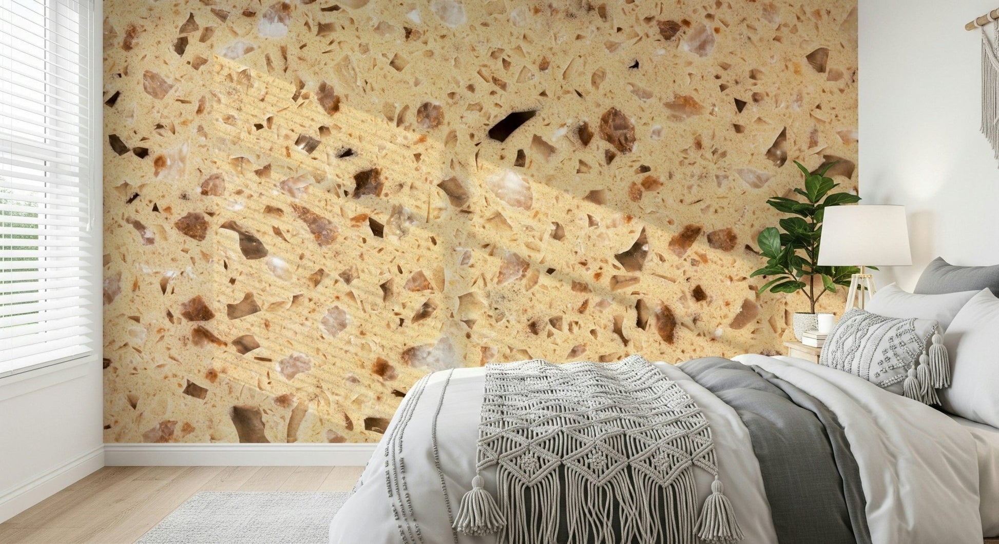 Natural Surface Terrazzo Speckled Stone Wallpaper Wall Mural