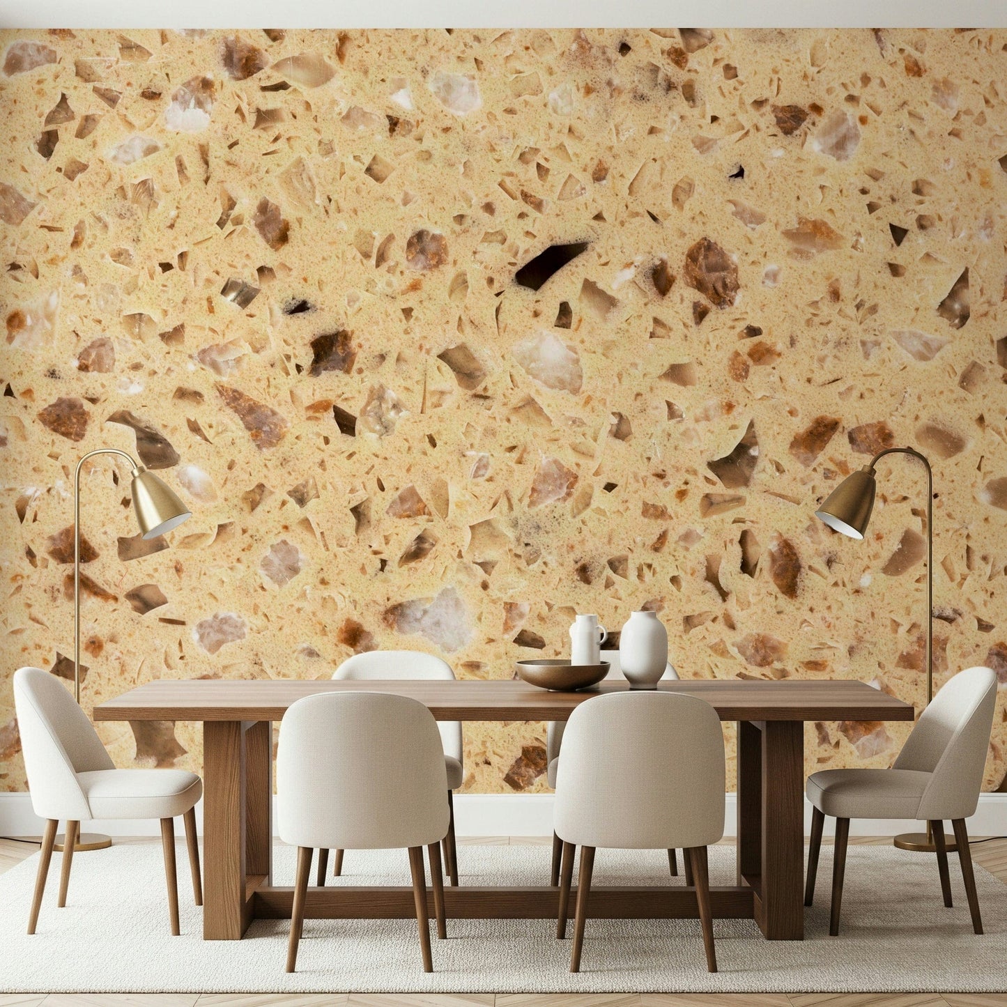 Natural Surface Terrazzo Speckled Stone Wallpaper Wall Mural