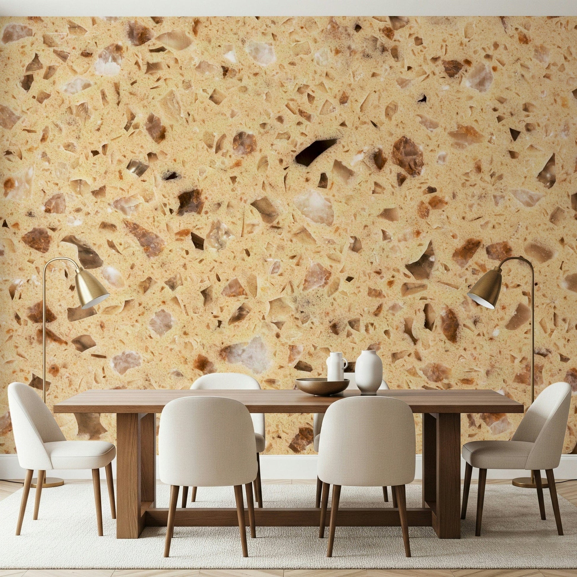 Natural Surface Terrazzo Speckled Stone Wallpaper Wall Mural