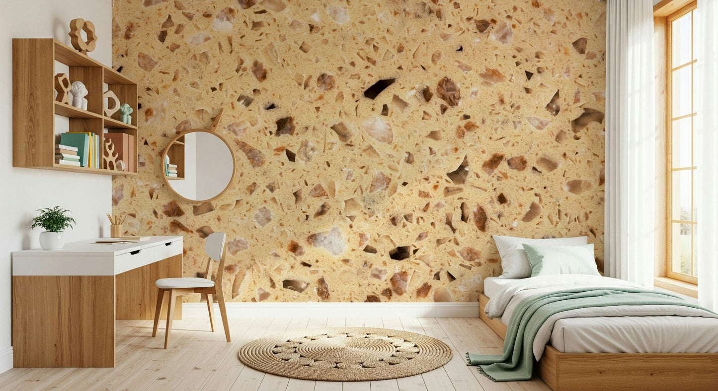 Natural Surface Terrazzo Speckled Stone Wallpaper Wall Mural