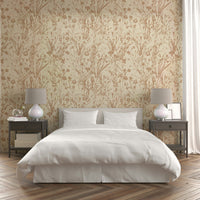 The delicate nature pattern flowing across a room's wall.

