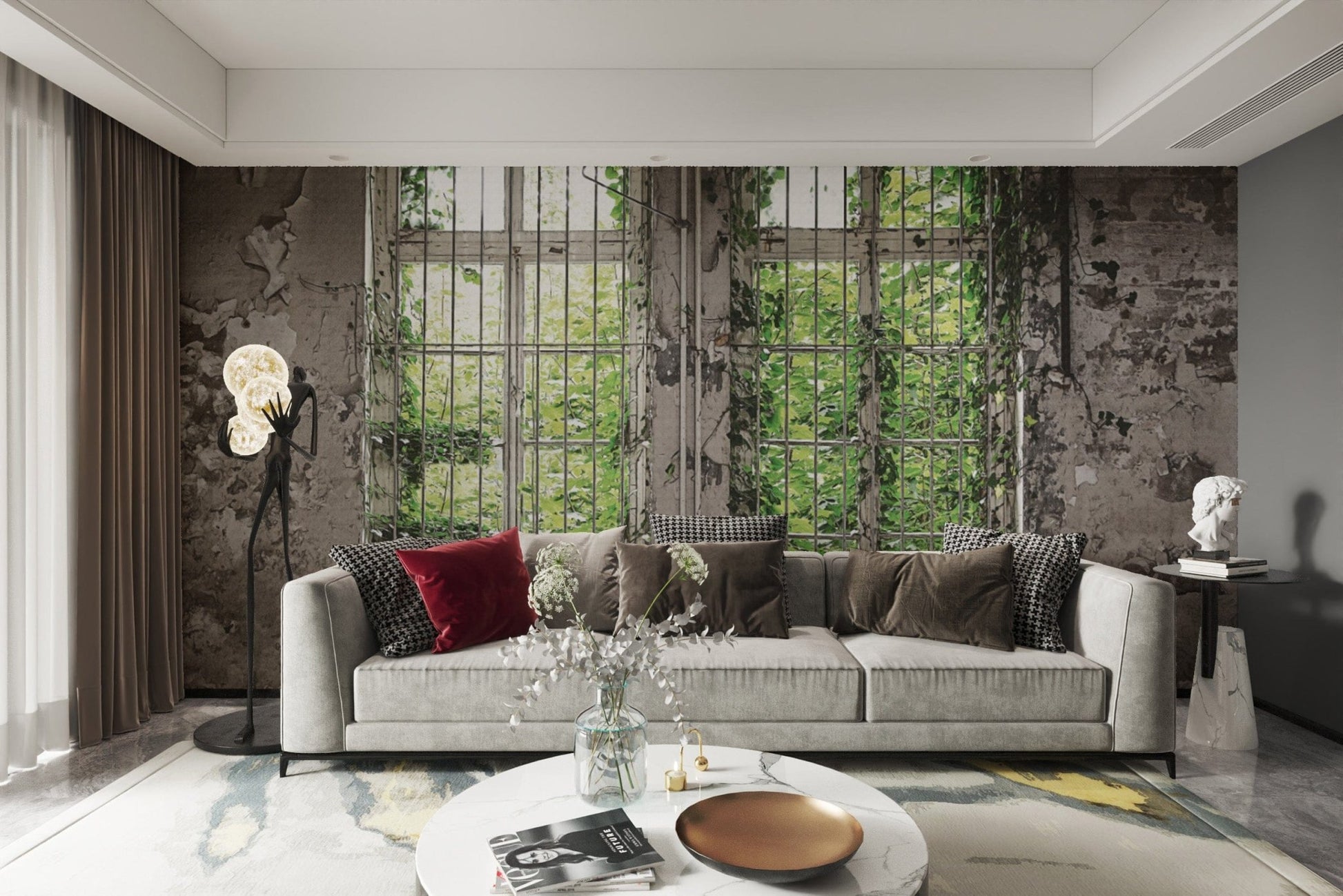 Timeless aged wall nature pattern B728
