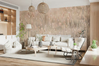 Organic wall decor with soft floral patterns in a contemporary entryway., GD6454