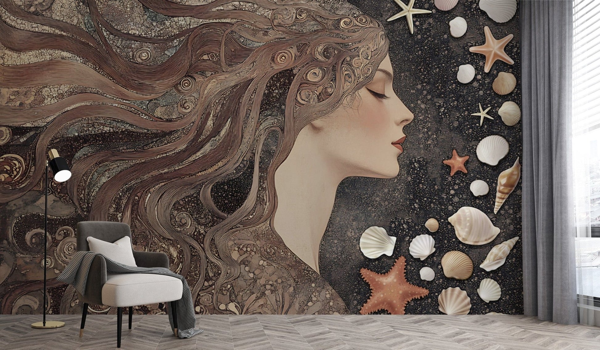 Intricate Nautical Artistic Wallpaper
