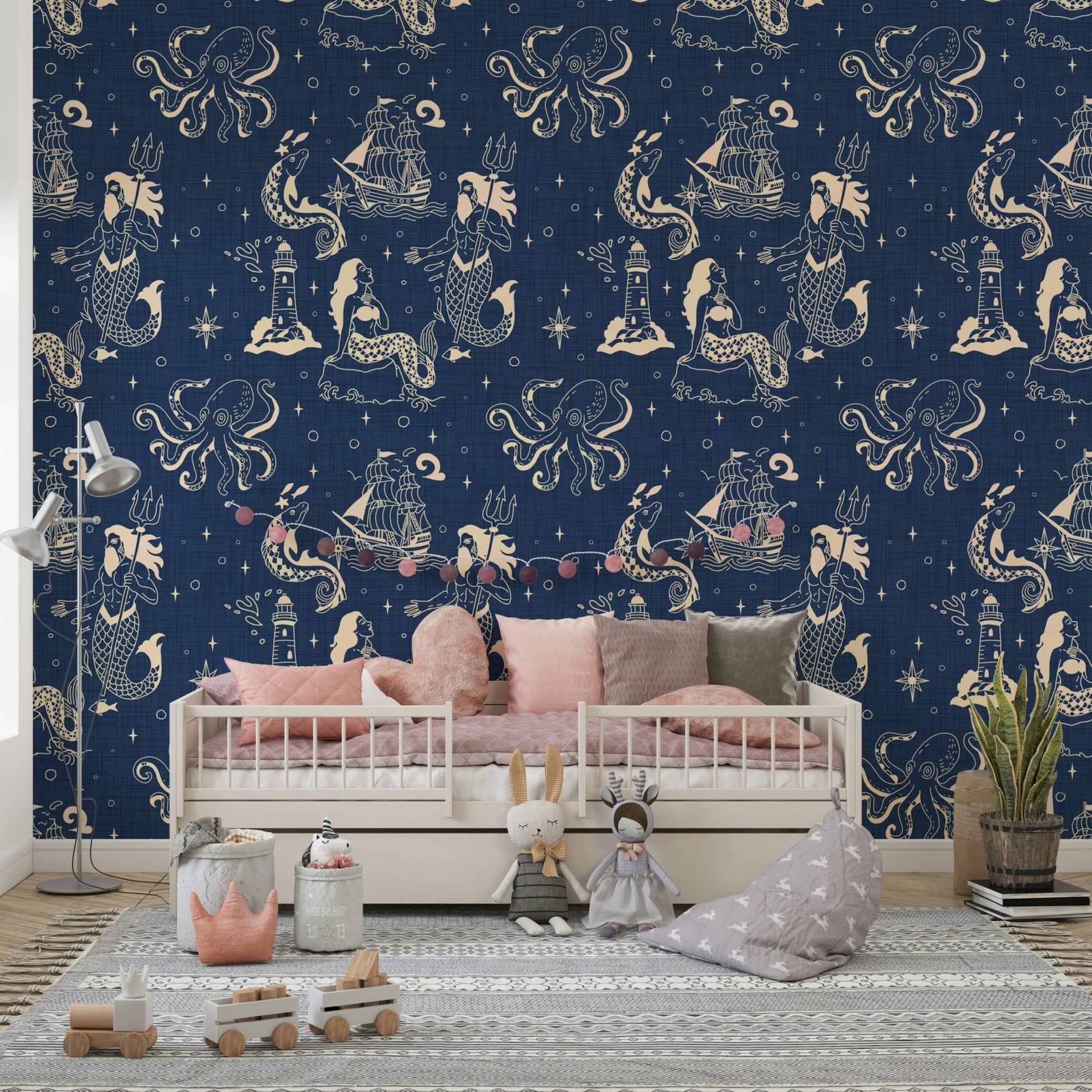 Wallpaper for walls with vintage nautical charm
