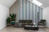 A calming abstract design wallpaper mural that defines a space.