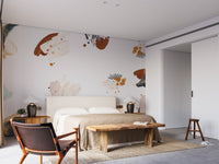 Abstract brushstroke wallpaper in earthy and dark hues. A752