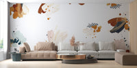 Navy Blue Abstract Shape Wallpaper Mural - Giffywalls A752