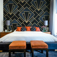 Geometric mosaic pattern wall design
