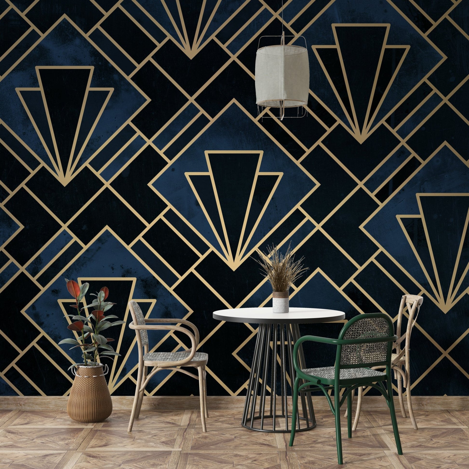 Bold Art Deco wall mural

