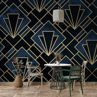 Bold Art Deco wall mural
