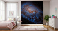 Nebula Dreams Wall Mural wallpaper mural in a modern living room.