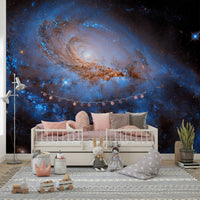 Nebula Dreams Wall Mural wallpaper mural in a quiet study room space.