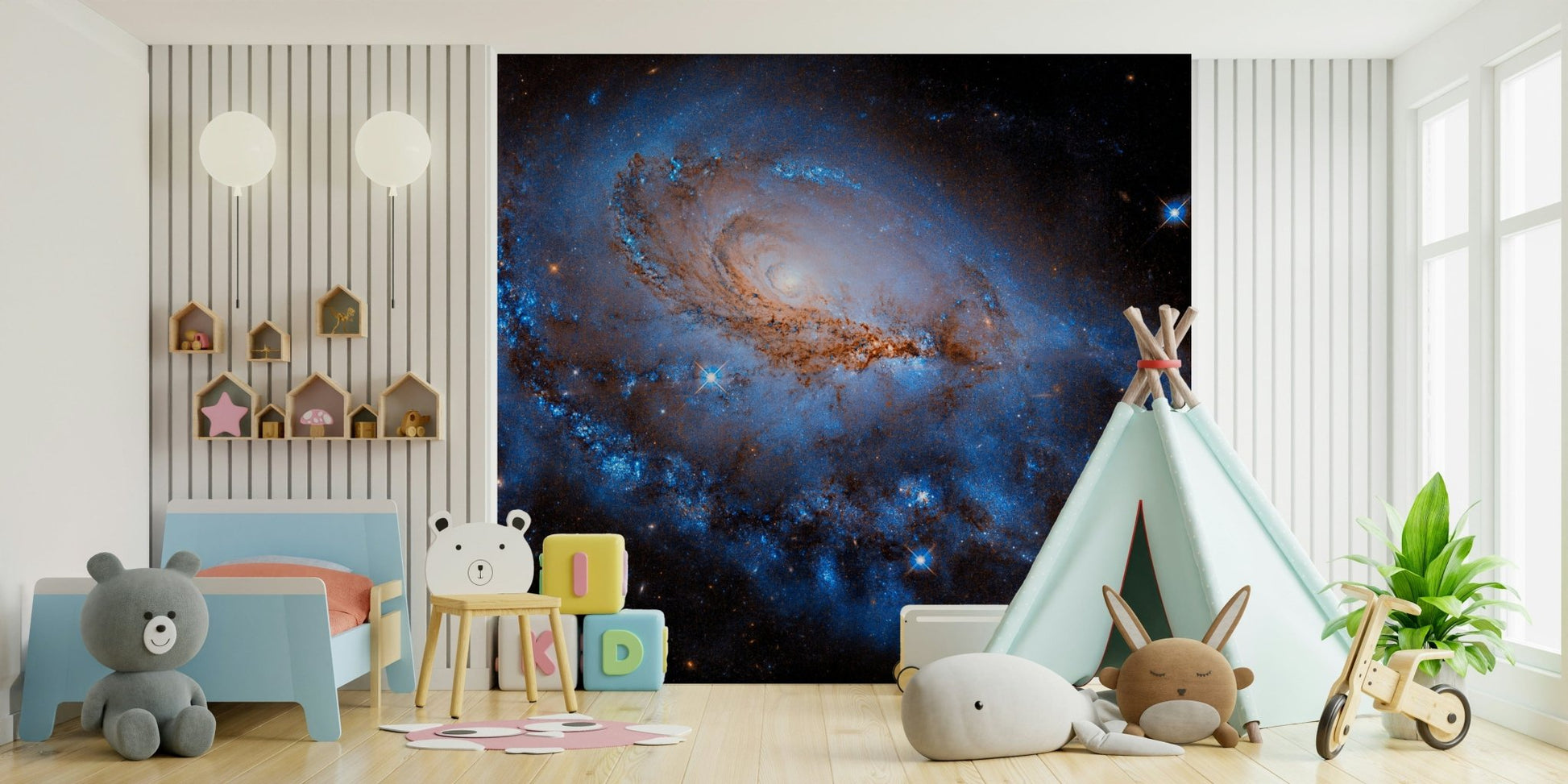 Nebula Dreams Wall Mural wallpaper mural with vibrant cosmic dust.