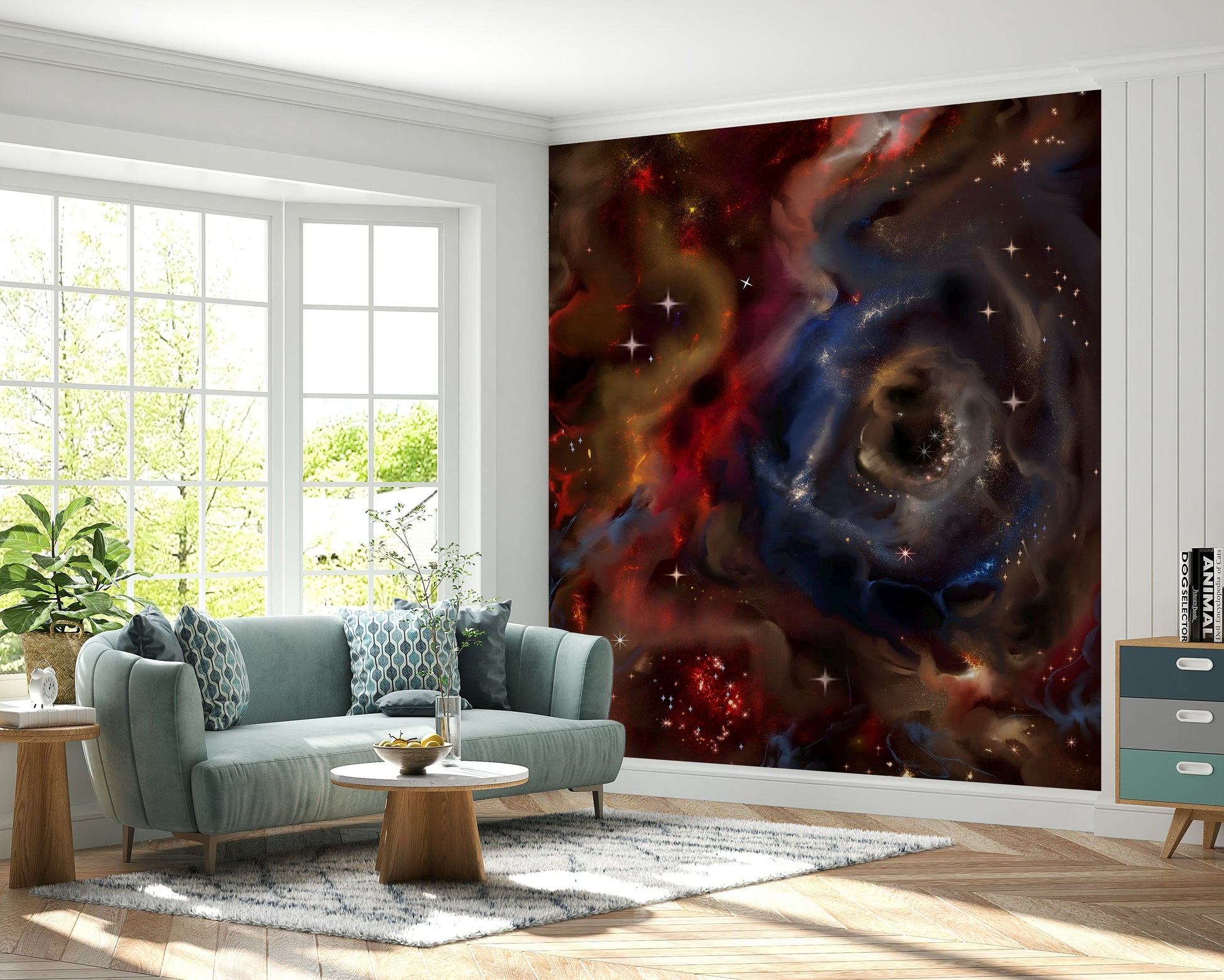 Nebulae Cascade celestial dust swirls wallpaper for walls.
