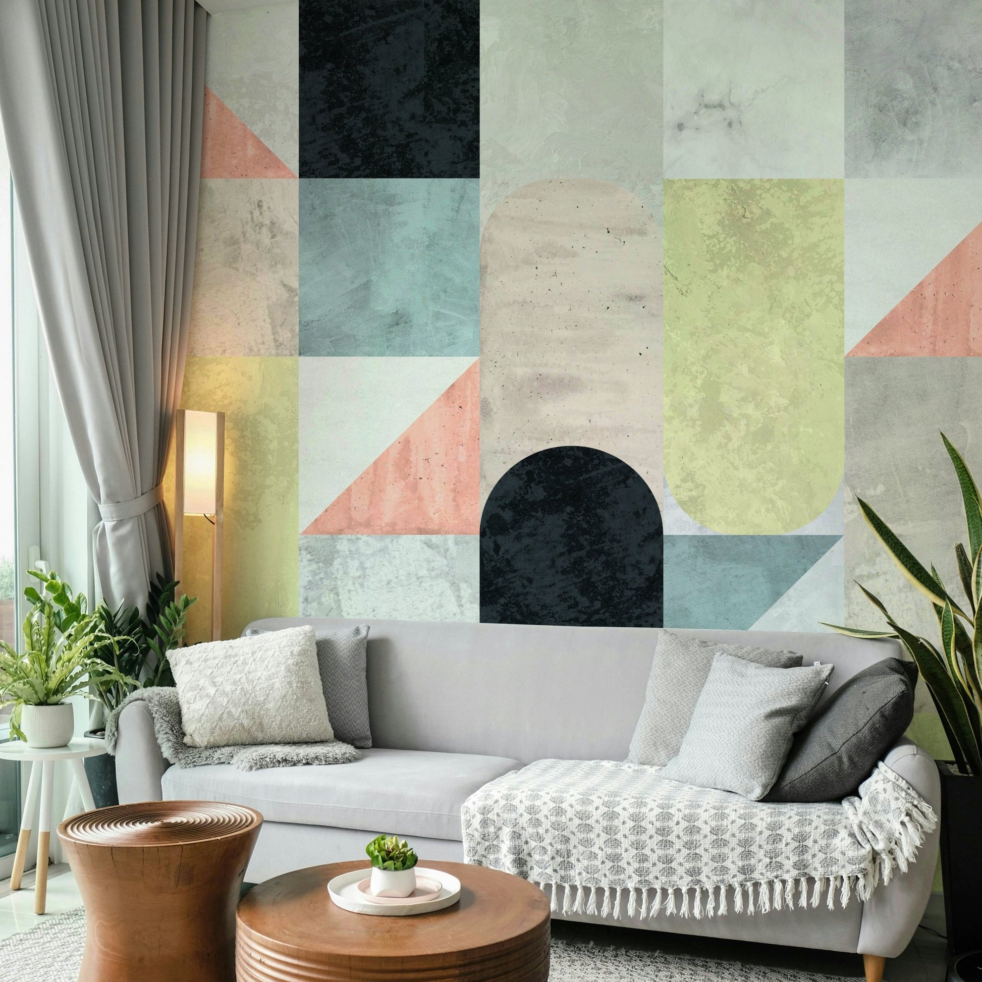Neo geometric wallpaper for walls


