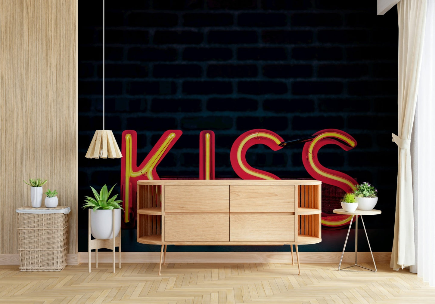 A beautiful modern art wall mural of delicate lines., GD5843