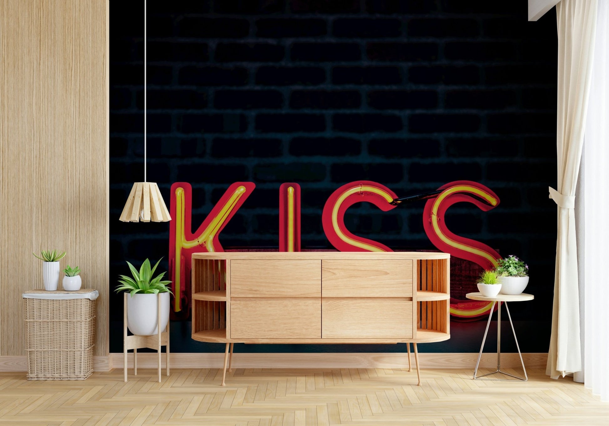 A beautiful modern art wall mural of delicate lines., GD5843