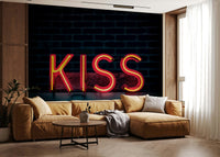 A calming abstract design wallpaper mural that defines a space., GD5843