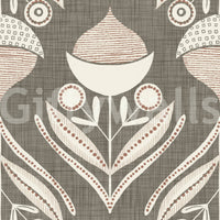 Neutral Bloom Textile Wallpaper has an intricate bloom pattern., GD6601