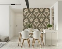 Neutral Bloom Textile Wallpaper offers a serene, odd design., GD6601