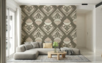 Distinctive Neutral Bloom Textile Wallpaper for contemporary spaces., GD6601