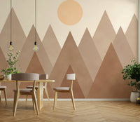 Earthy tones geometric wall mural