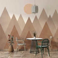 Neutral mountain shapes wallpaper design
